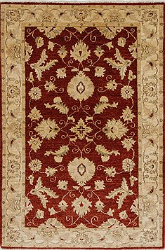 Pishavar Beige Hand Knotted 3'3" X 4'11"  Area Rug 250-27428
