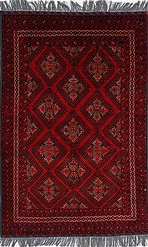 Indian Kunduz Blue Rectangle 3x5 ft Wool Carpet 27434