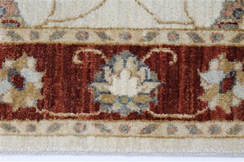 Ziegler Beige Hand Knotted 31 X 54 Area Rug 250-27440 Image 3