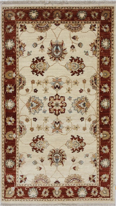 Ziegler Beige Hand Knotted 31 X 54 Area Rug 250-27440 Image 0