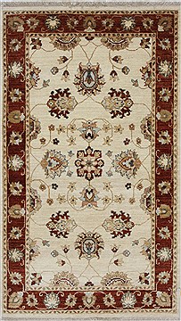 Ziegler Beige Hand Knotted 3'1" X 5'4"  Area Rug 250-27440
