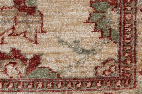 Pishavar Beige Hand Knotted 32 X 46 Area Rug 250-27441 Image 10