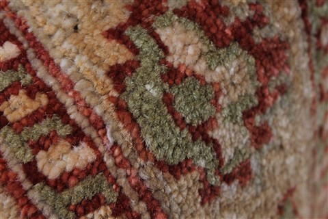 Pishavar Beige Hand Knotted 32 X 46 Area Rug 250-27441 Image 12