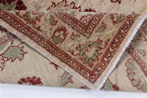 Pishavar Beige Hand Knotted 32 X 46 Area Rug 250-27441 Image 2