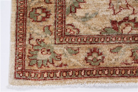 Pishavar Beige Hand Knotted 32 X 46 Area Rug 250-27441 Image 7