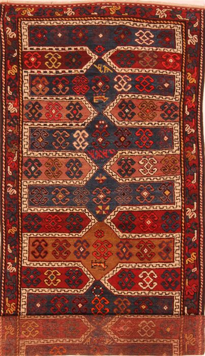 Kazak Multicolor Runner Hand Knotted 311 X 810 Area Rug 253-27443 Image 0