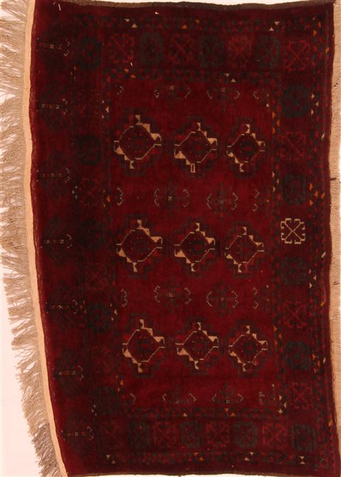 Bokhara Red Runner Hand Knotted 21 X 49 Area Rug 253-27444 Image 0