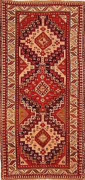 Karabakh Red Runner Hand Knotted 4'3" X 8'7"  Area Rug 100-27449