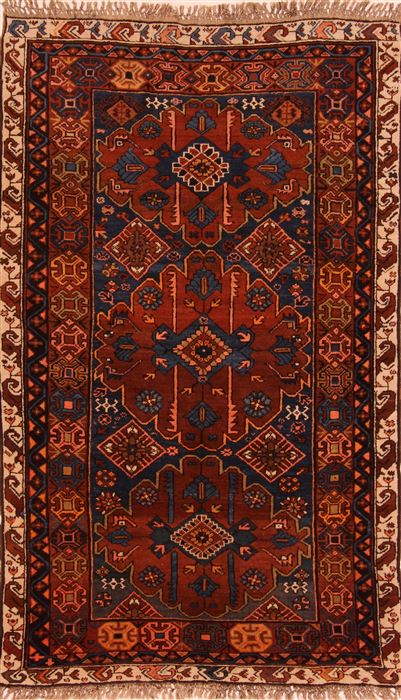 Kazak Brown Hand Knotted 45 X 71 Area Rug 253-27451 Image 0