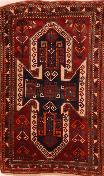 Kazak Red Hand Knotted 48 X 76 Area Rug 253-27452 Image 0