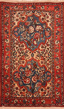 Persian Bakhtiar Multicolor Rectangle 5x8 ft Wool Carpet 27456
