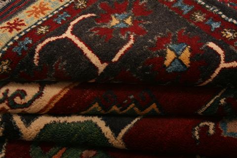 Kazak Red Hand Knotted 62 X 70 Area Rug 253-27460 Image 3