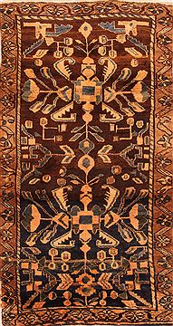 Lilihan Brown Hand Knotted 3'11" X 7'1"  Area Rug 100-27461