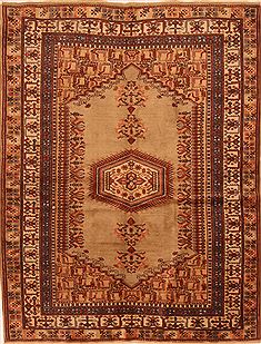 Kazak Beige Hand Knotted 4'6" X 7'7"  Area Rug 100-27471