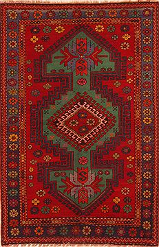 Russia Kazak Red Rectangle 5x7 ft Wool Carpet 27473