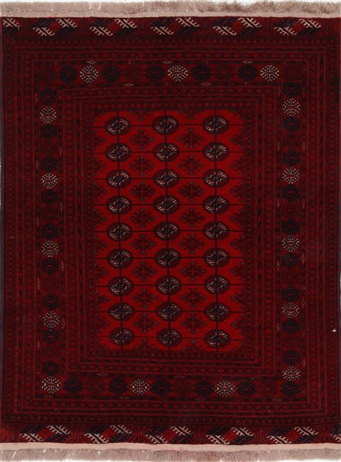 Kunduz Red Hand Knotted 33 X 42 Area Rug 250-27486 Image 0