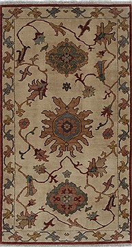 Egyptian Chobi Brown Rectangle 3x5 ft Wool Carpet 27492