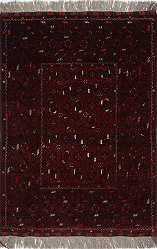 Kunduz Blue Hand Knotted 3'4" X 4'8"  Area Rug 250-27496