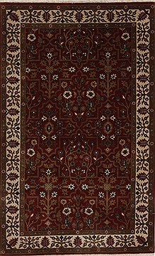 Semnan Beige Hand Knotted 3'0" X 4'10"  Area Rug 250-27499