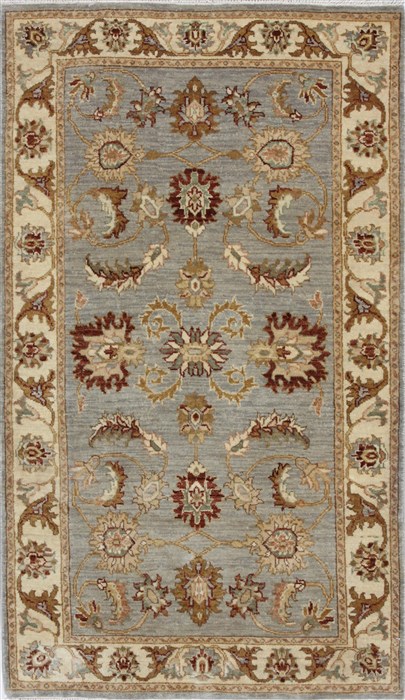 Pishavar Beige Hand Knotted 30 X 52 Area Rug 250-27503 Image 0