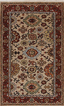 Indian Serapi Multicolor Rectangle 3x5 ft Wool Carpet 27518