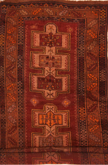 Kazak Brown Runner Hand Knotted 311 X 113 Area Rug 100-27521 Image 0