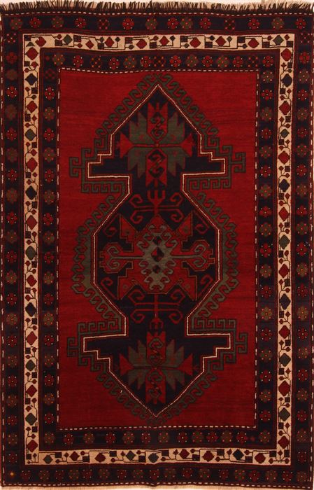 Kazak Red Hand Knotted 52 X 77 Area Rug 253-27523 Image 0