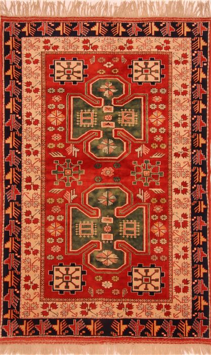 Kazak Red Hand Knotted 46 X 71 Area Rug 100-27525 Image 0