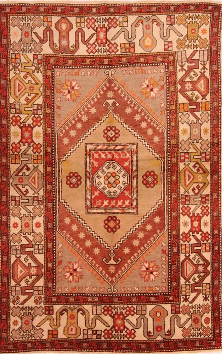 Kazak Beige Hand Knotted 57 X 810 Area Rug 100-27526 Image 0