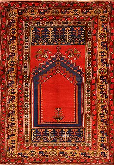Turkish Kazak Red Rectangle 5x7 ft Wool Carpet 27528