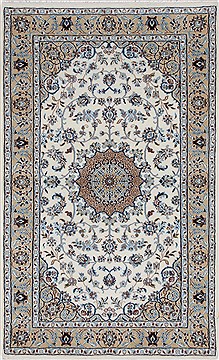 Indian Nain Beige Rectangle 3x5 ft Wool Carpet 27529