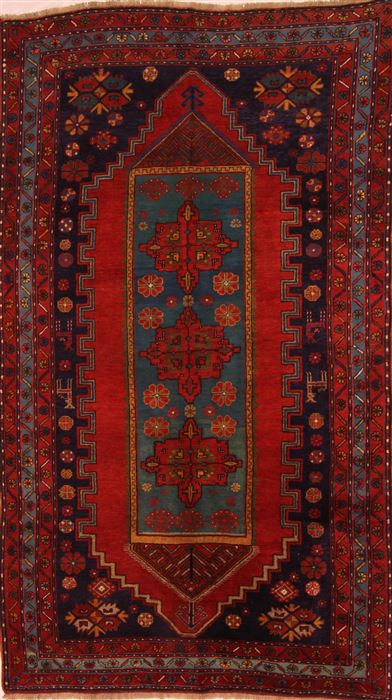 Kazak Red Hand Knotted 50 X 90 Area Rug 253-27532 Image 0