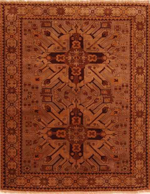 Kazak Brown Hand Knotted 50 X 62 Area Rug 100-27534 Image 0