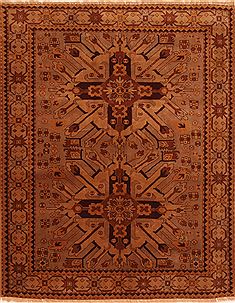 Romania Kazak Brown Rectangle 5x7 ft Wool Carpet 27534