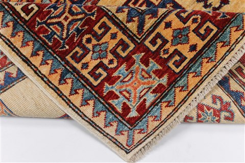 Kazak Yellow Hand Knotted 35 X 48 Area Rug 250-27535 Image 2