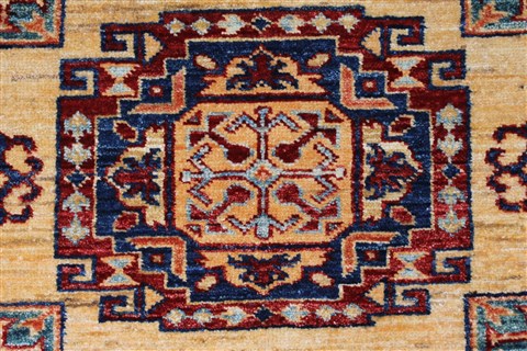 Kazak Yellow Hand Knotted 35 X 48 Area Rug 250-27535 Image 6