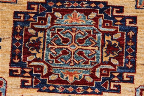 Kazak Yellow Hand Knotted 35 X 48 Area Rug 250-27535 Image 9