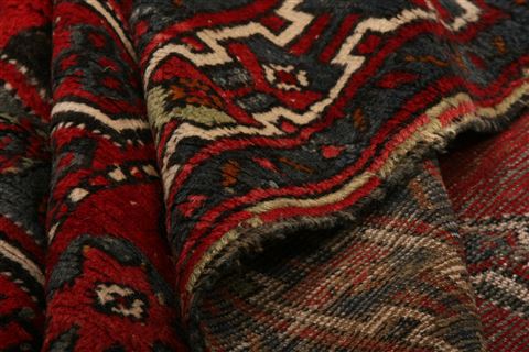 Kurdi Red Hand Knotted 53 X 95 Area Rug 100-27542 Image 4