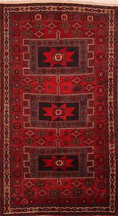 Kurdi Red Hand Knotted 53 X 95 Area Rug 100-27542 Image 0