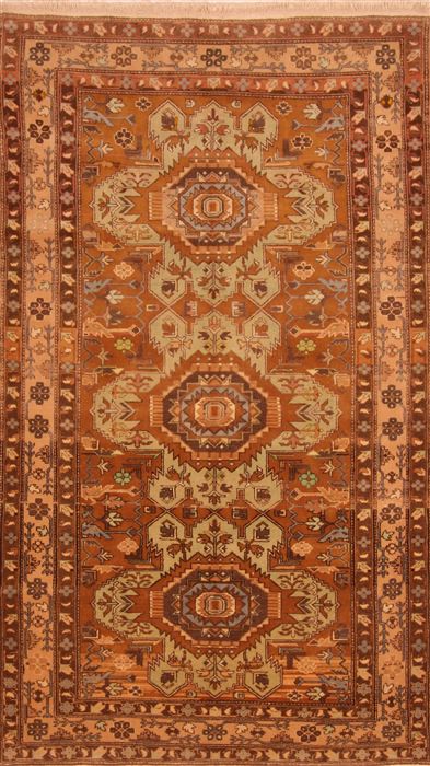 Kazak Brown Hand Knotted 47 X 80 Area Rug 100-27544 Image 0
