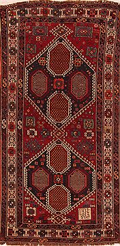 Karabakh Red Hand Knotted 4'1" X 8'3"  Area Rug 100-27545