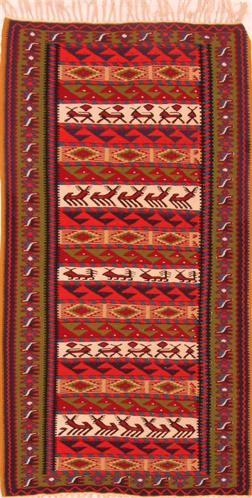 Sanandaj Multicolor Flat Woven 32 X 510 Area Rug 100-27547 Image 0