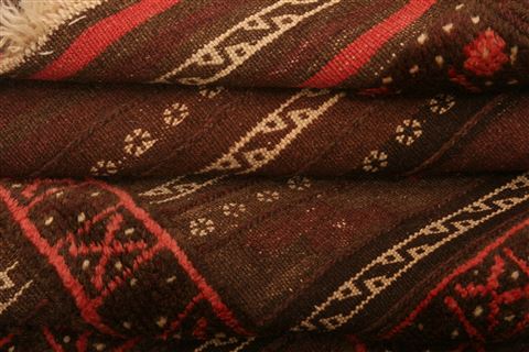 Baluch Brown Flat Woven 46 X 47 Area Rug 253-27558 Image 3