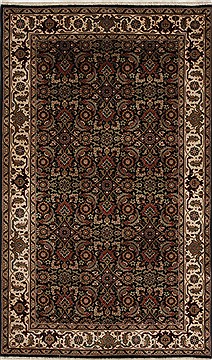 Indian Herati Brown Rectangle 3x5 ft Wool Carpet 27560