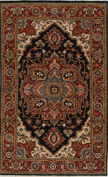 Serapi Blue Hand Knotted 30 X 411  Area Rug 250-27561 Image 0