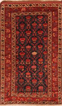 Persian Bakhtiar Red Rectangle 3x5 ft Wool Carpet 27562