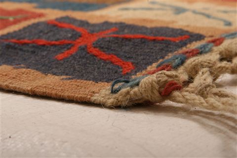 Kilim Blue Flat Woven 37 X 53 Area Rug 100-27567 Image 5