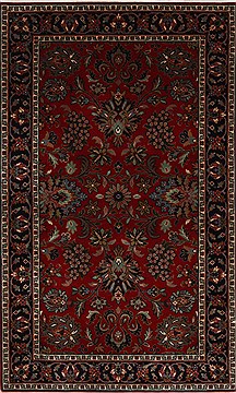 Indian Tabriz Green Rectangle 3x5 ft Wool Carpet 27569