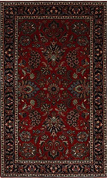 Indian Tabriz Green Rectangle 3x5 ft Wool Carpet 27569