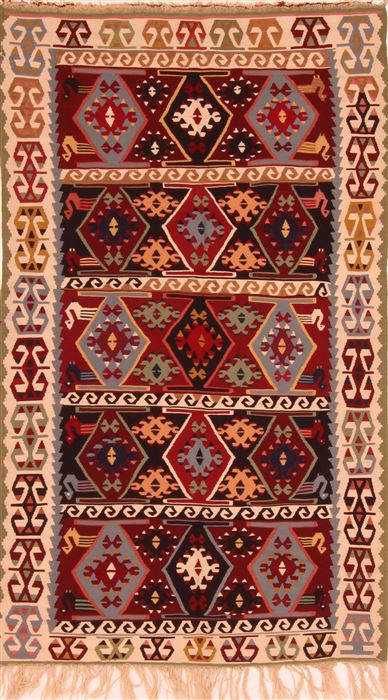 Kilim Multicolor Flat Woven 34 X 57 Area Rug 100-27570 Image 0